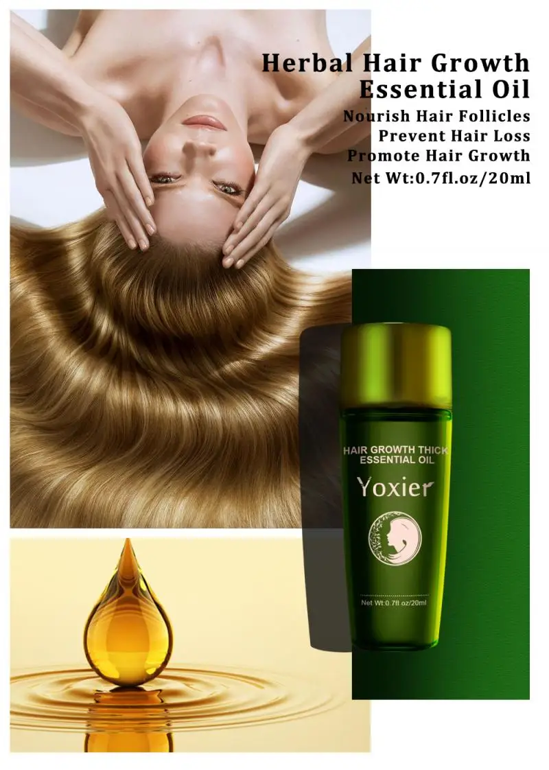 

Hair Loss Product Thick Fast Repair Growing Treatment Liquid Yoxier Herbal Hair Growth Oil Shampoo hair care styling