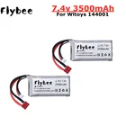 Оригинальный литий-полимерный аккумулятор 144001 2s 7,4 В 3500 мА  ч, модернизированный, Перезаряжаемый для Wltoys 114 144001 RC car boat Lipo аккумулятор 1-5 шт.