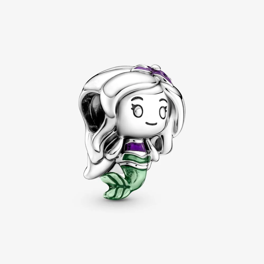 

925 Sterling Silver Bead Lovely Mermaid Princess Charm Fit Original Pandora Bracelet Women Jewelry DIY Birthday Gift