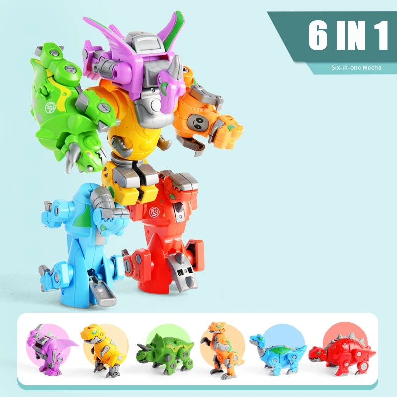 Динозавр деформация 6 в 1 робот-трансформер детские развивающие игрушки подарки
