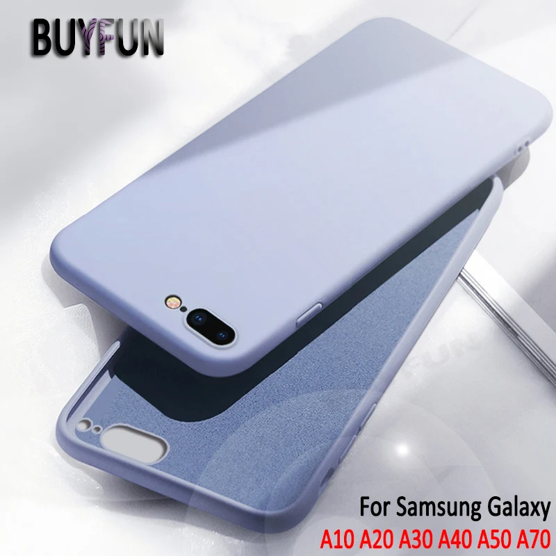 Чехол для Samsung Galaxy A10 A20 A30 A40 A50 A70 мягкий чехол из жидкого силикона сотового