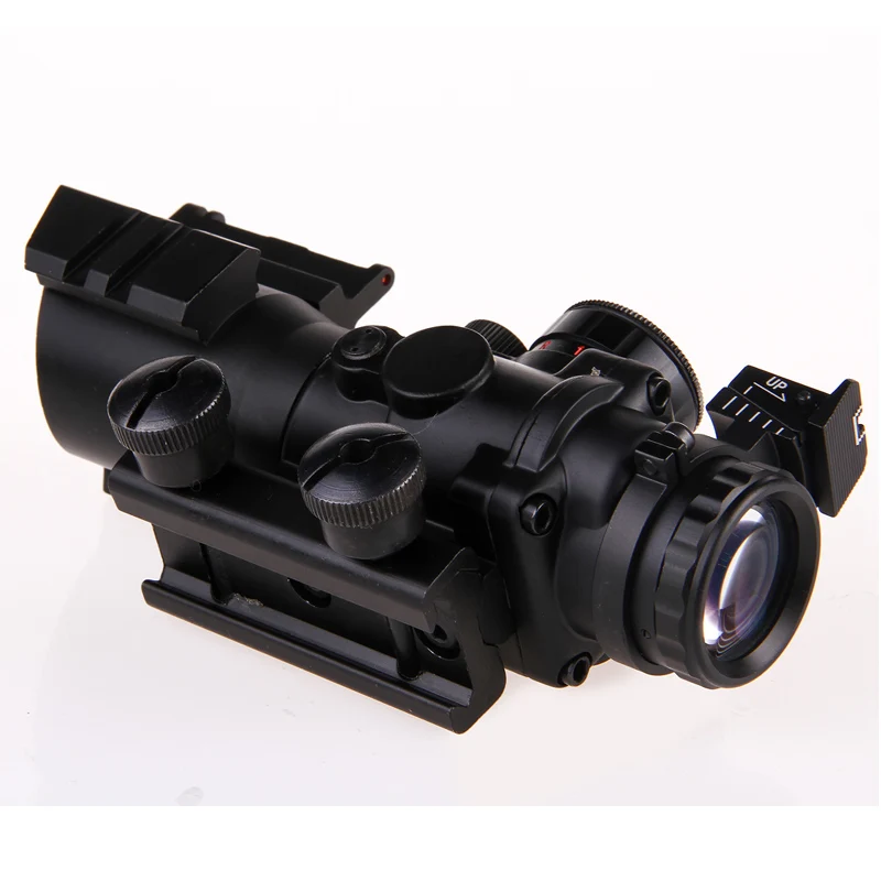 Тактический 4X32 Воздушный прицел красный зеленый и синий w / Tri Illuminated Волоконная