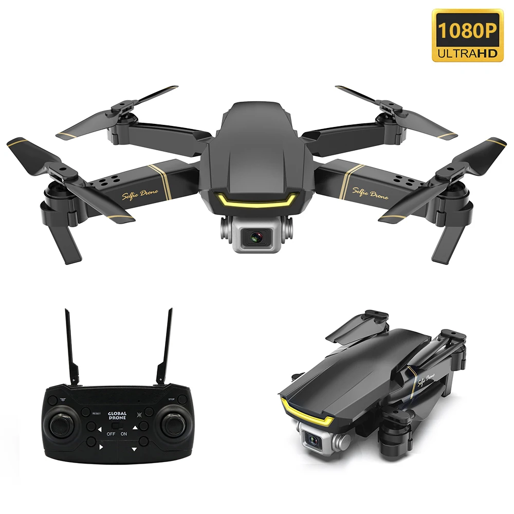 Global GW89 Радиоуправляемый Дрон с камерой 1080P HD Wifi FPV Gesture Фото Видео удержание высоты складной Радиоуправляемый квадрокоптер для начинающих VS E58