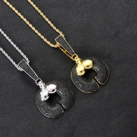 iced out bling big huchi animal pendant necklace mirco pave prong setting men women female male fashion hip hop jewelry bp138
