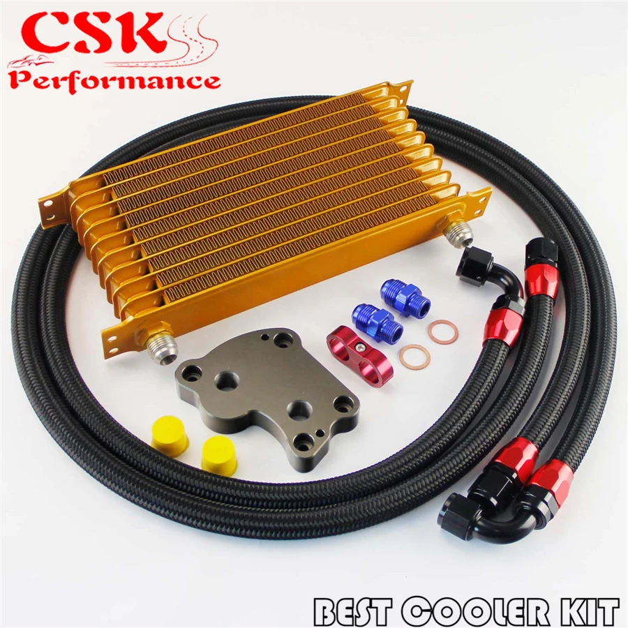 AN10 10 ряд Trust масляный кулер комплект для BMW Mini Cooper S R53 Supercharger Gold|oil cooler kit|cooler kitoil kit |
