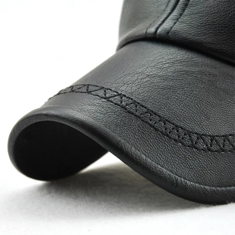 Модная повседневная мужская бейсбольная Кепка из искусственной кожи на весну