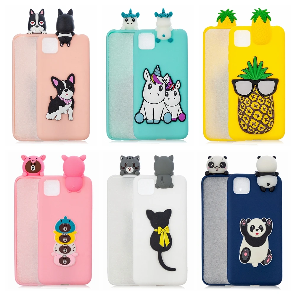 Для Funda Huawei Y5P Y6S 2020 чехол для Etui Y6 Y7 Y9 Prime 2019 Y5 2018 милый 3D единорог панда силиконовый