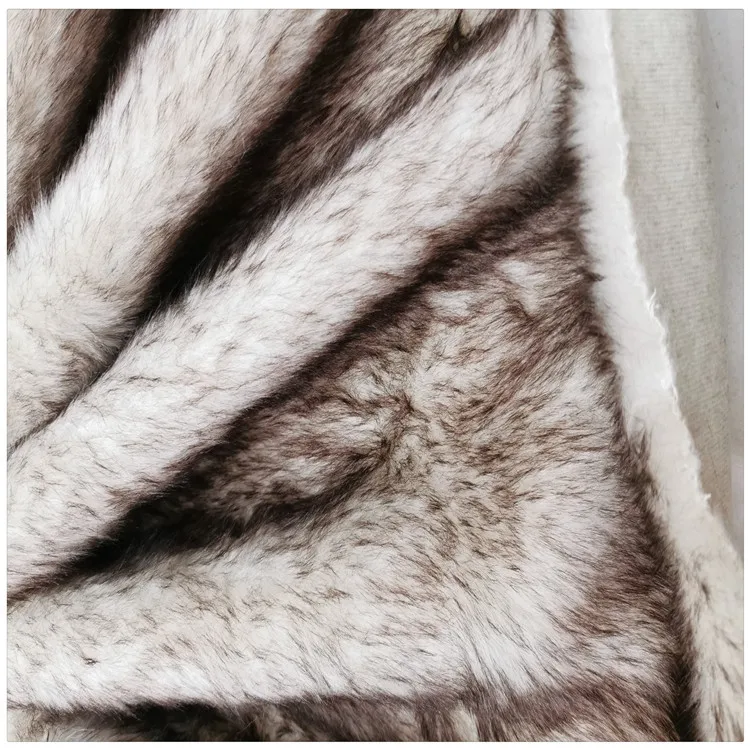 Ткань из искусственного меха белый кофейный наконечник для волос двухцветная