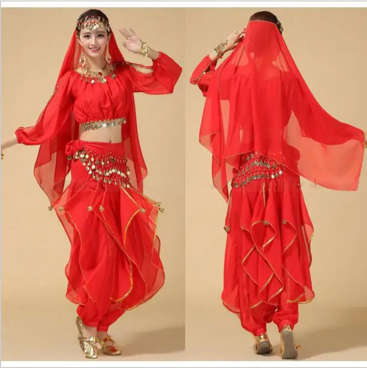 Новинка 2017 комплект из 2 предметов костюм для танца живота Болливуда индийское
