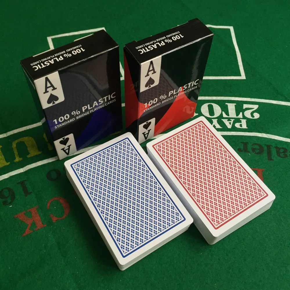 K8356 10 компл./лот Baccarat Texas Hold'em пластиковые игральные карты водонепроницаемые атласные для покера карточная доска мост игра 2,28*3,46 дюймов