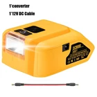 Адаптер для аккумулятора DCB090 для Dewalt, зарядное устройство USB 20 в макс. 18 в с двойным USB-портом постоянного тока 12 В Светодиодный источник питания для светодиодного освещения