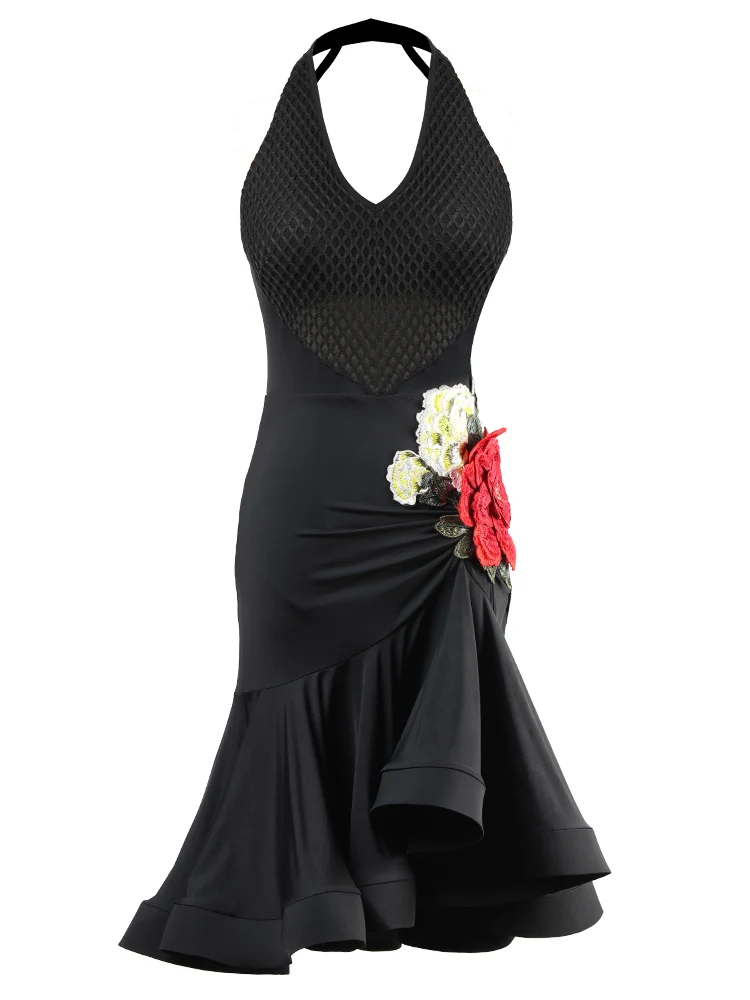 

Latin dance practice clothes female adult professional performance clothing new suit Latin dance skirt dress sexy - A3181