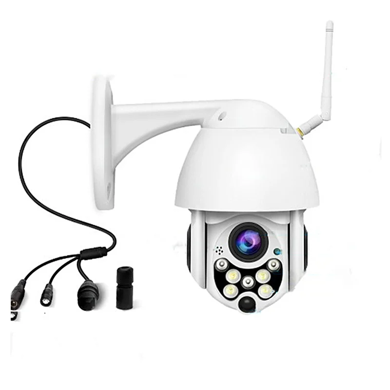 Наружная Ip камера Poe PTZ аудио P2P Wi Fi 1080P Облачное хранилище Беспроводная 4 кратный