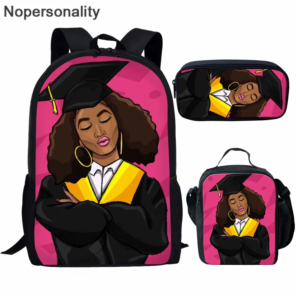 

Рюкзак для девочек-подростков, черный, королевский, Африканский, школьный