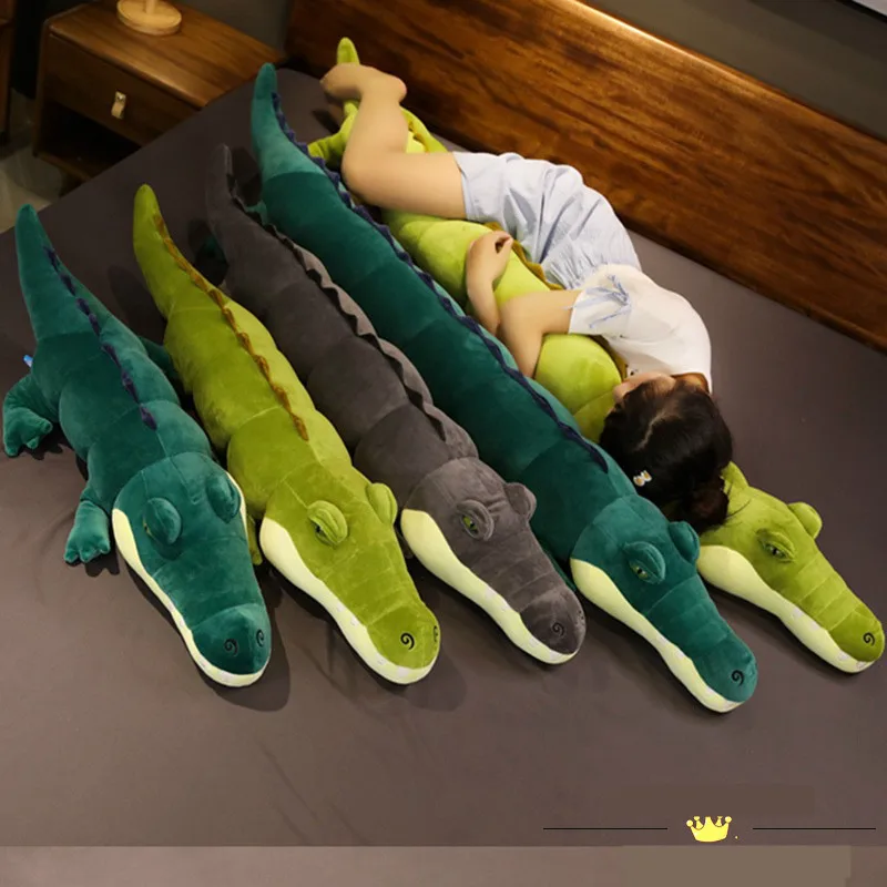 

Новое поступление, мягкая плюшевая игрушка крокодила, полипропиленовая хлопковая набивная кукла, Длинные подушки для сна, высококачествен...