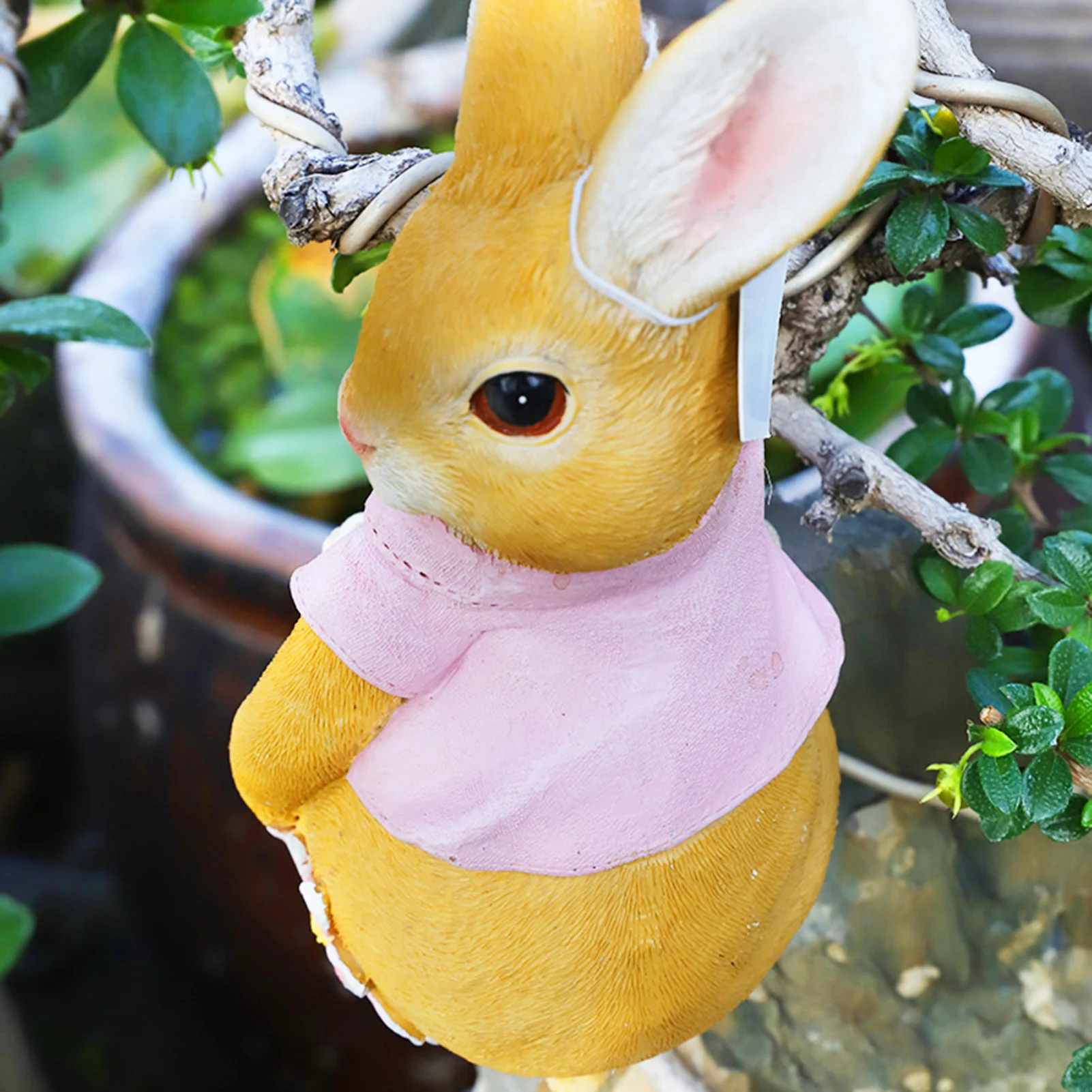 

Fun Animal Rabbit Decoration Resin Crafts Statues For Garden #W0