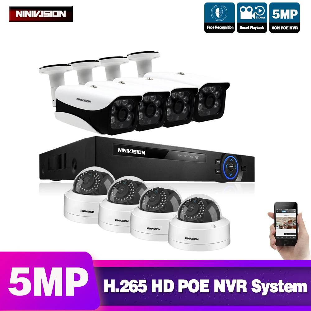 Небесно-голубой 8CH POE NVR комплект распознавание лица аудио запись CCTV система безопасности 5MP ИК наружная POE ip-камера P2P комплект видеонаблюдения 2 ТБ HDD - Цвет: Небесно-голубой