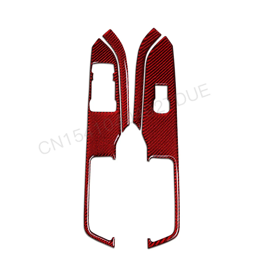 

Подходит для Ford Mustang, стеклоподъемная панель из углеродного волокна, панель управления клавишами, наклейка для модификации интерьера