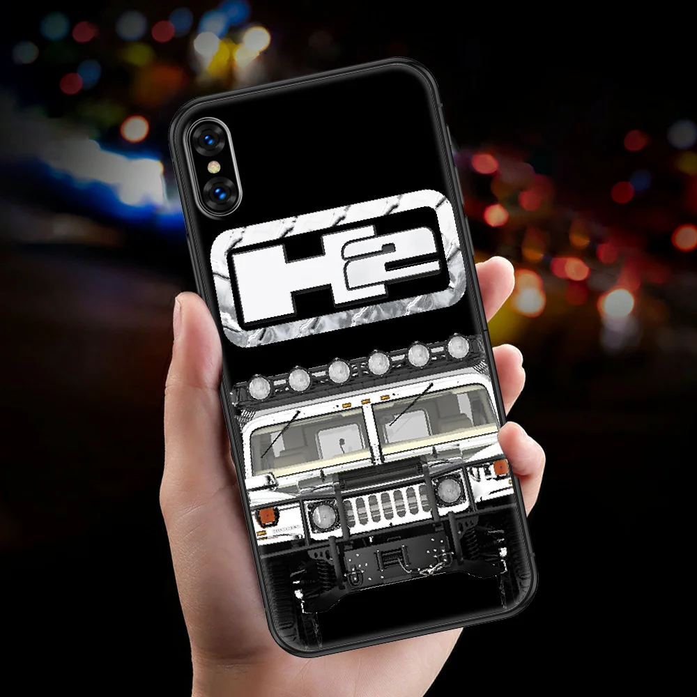 Чехол для телефона с логотипом Hummer H2 чехол iphone 5 5s se 2 6 6s 7 8 12 mini plus X XS XR 11 PRO MAX черный
