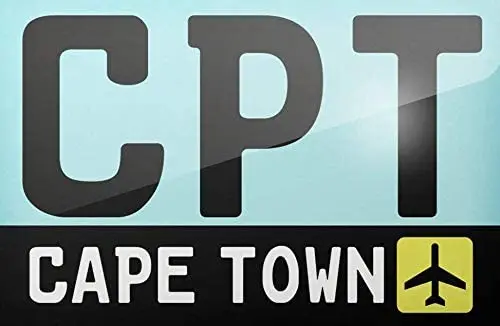 

Metal Sign Airport Code CPT/Cape Town Country: South Africa Tin Sign Metal Sign 8X12 Inches