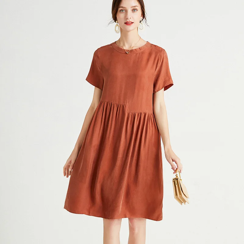 Vestido de verano mujer negro ropa de talla grande 2021 de moda de señora Casual elegante mancha vestidos