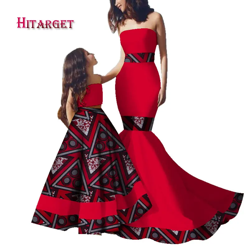 Dashiki/семейная одежда Детские платья в африканском стиле для женщин и дочек с