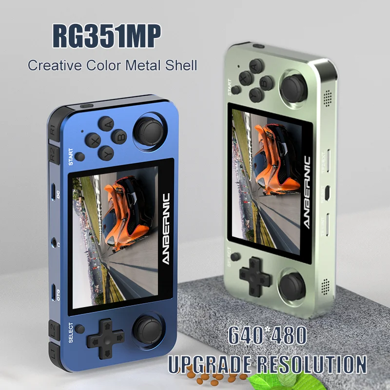 

ANBERNIC RG351MP Retro Game Console 640*480 IPS Screen RK3326 External Wifi 2400 Games Metal Shell Console Handheld Game Player