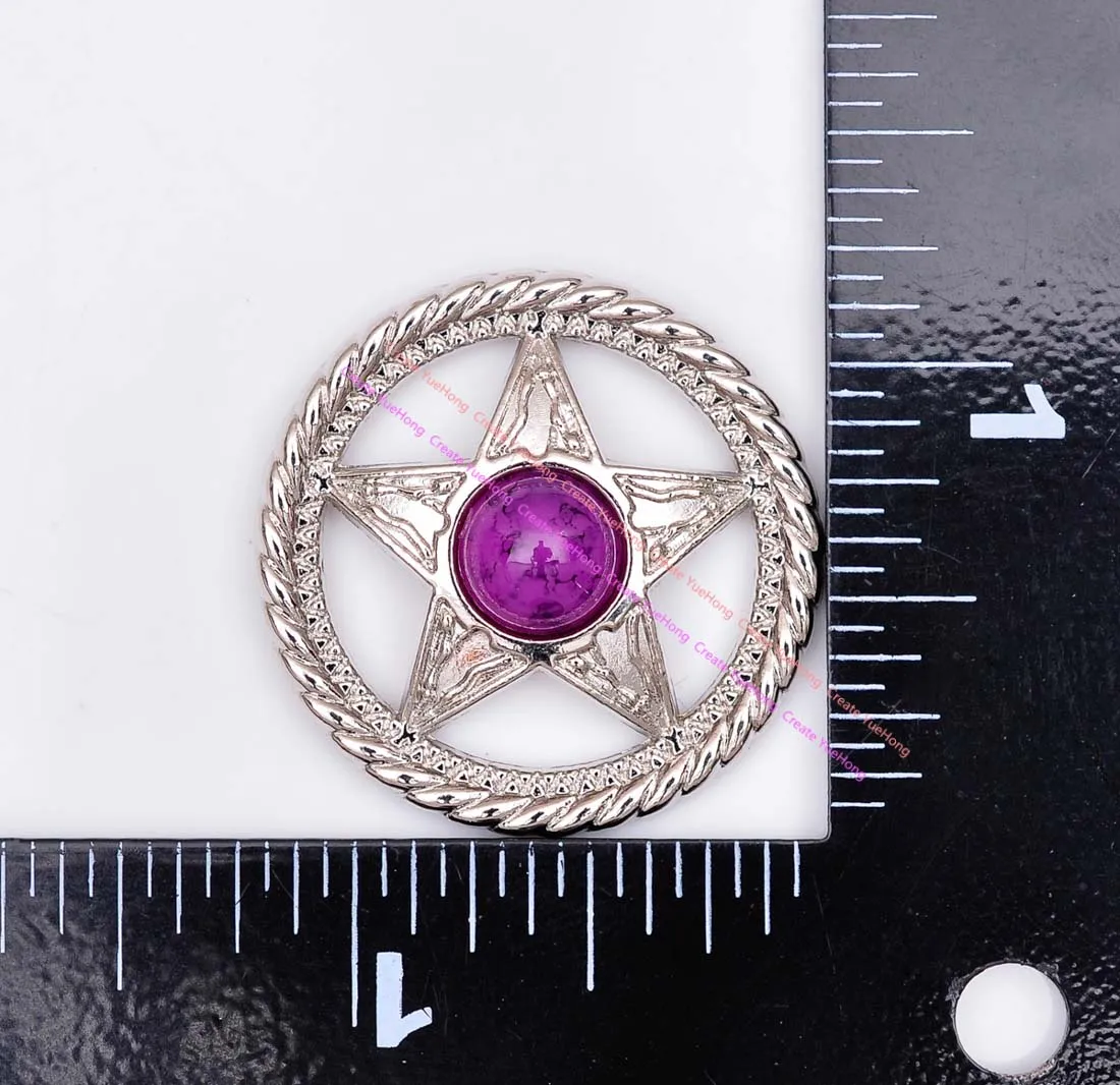 10 шт. 30 мм Серебряная сумка для кожевенного ремесла в Западном Техасском стиле