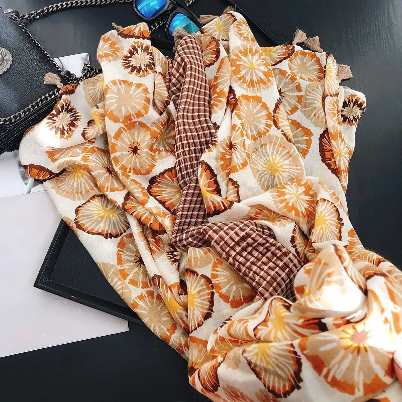 

Spring and summer 2020 new sunscreen holiday soft warm skin cotton hemp women's scarf sunscreen shawl beach scarf long scarf