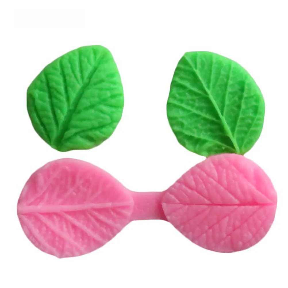 1 шт. DIY силикона с рисунком цветов и листьев торта прессформы шоколада Fondant