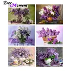 Ever Moment алмазная живопись фиолетовый цветок дом вещи для дома и украшения 5D Алмазная мозаика художественная вышивка ASF2211