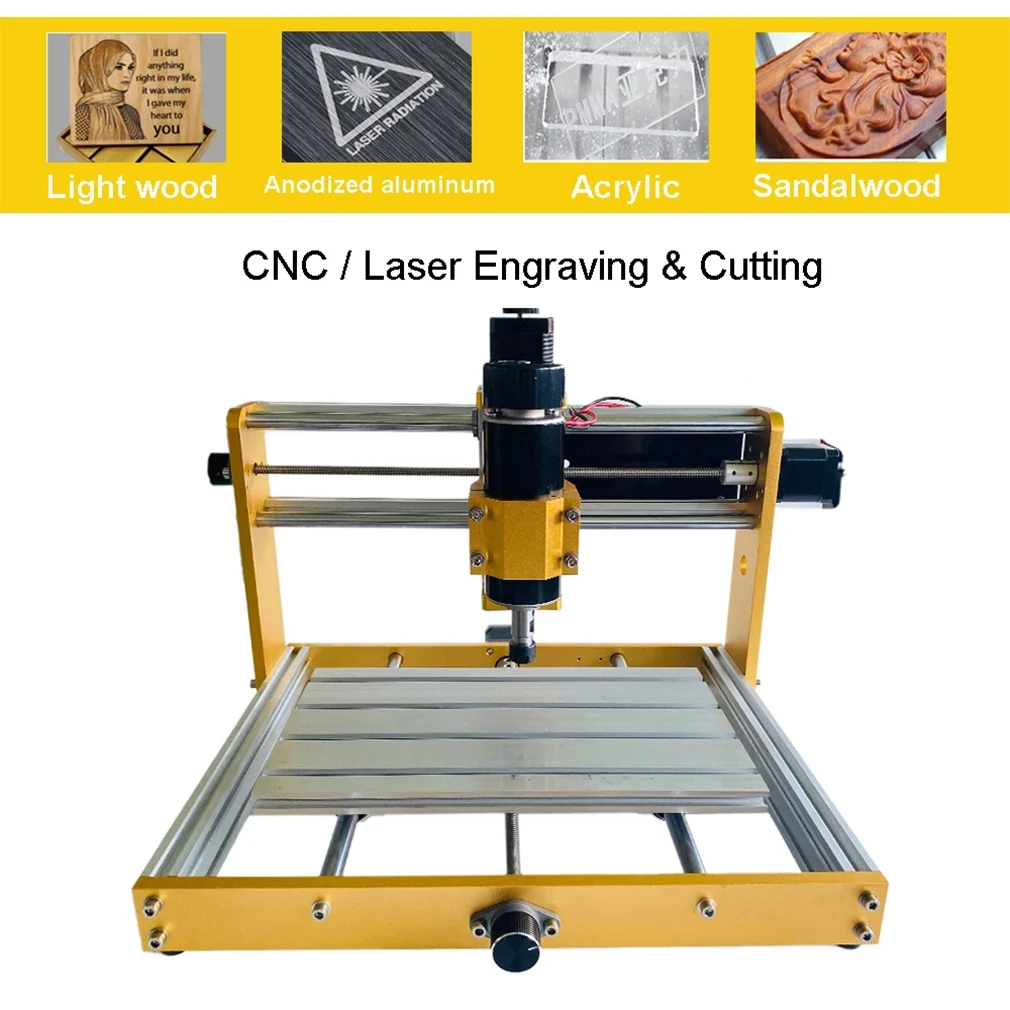 New CNC 3018 Pro Laser Engraver Metal Frame CNC 3018 Upgrade Kit for Nema17 42BYG Stepper Motor Spindle Hole Diameter 52mm