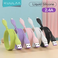 kuulaa liquid silicone cable for iphone 12 11 pro max x xr xs 8 7 6 6s 5 5s se ipad charging charger cord wire for iphone cable