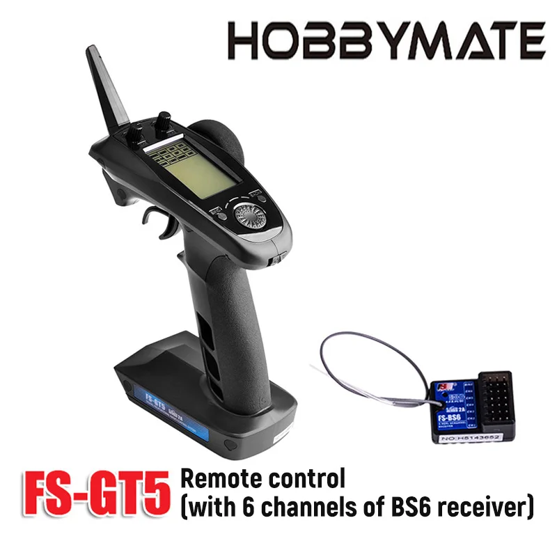 FlySky FS-GT5 2.4G 6CH AFHDS RC Transmitter with FS-BS6 Receiver for RC Car Crawler Boat Vehicle RC Model Car Parts