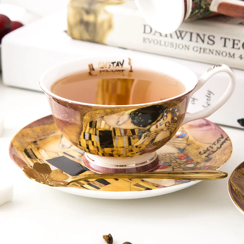 Английская чайная чашка 200cc фарфоровые чайные чашки и набор блюдец керамика с