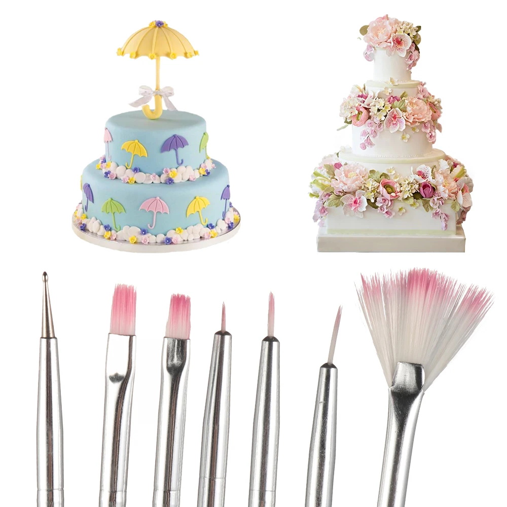 

Cake Decorating Tools Baking Accessories Multifunction Icing Pastry Brushes Fondant Cake Painting Brush Nail Art Brush Pen
