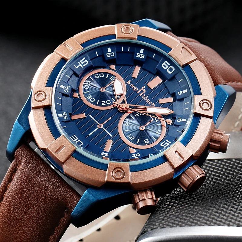 Часы наручные мужские с хронографом брендовые Роскошные водонепроницаемые