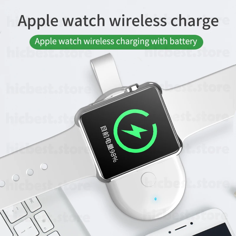 Портативное магнитное зарядное устройство USB для Apple Watch Power Bank мини беспроводное
