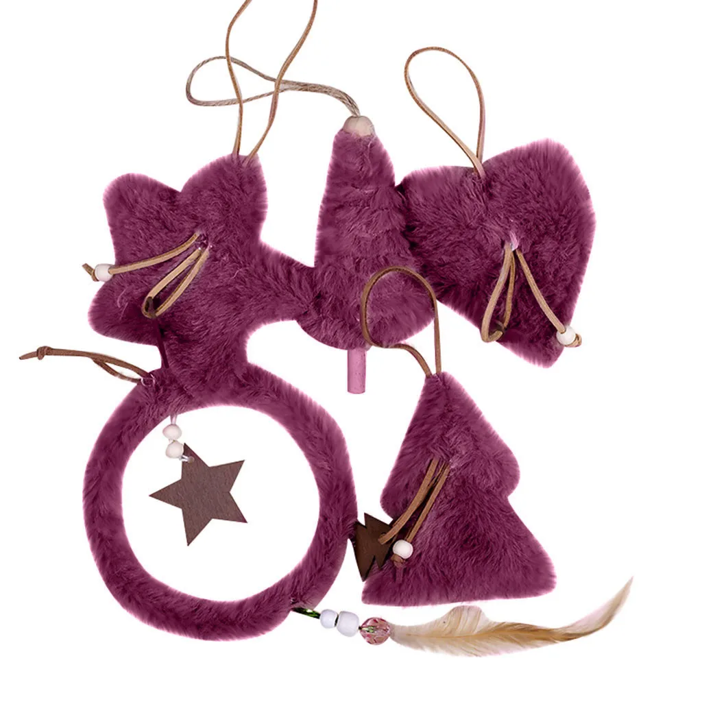5 шт./компл. креативная плюшевая подвесная подвеска на рождественскую елку