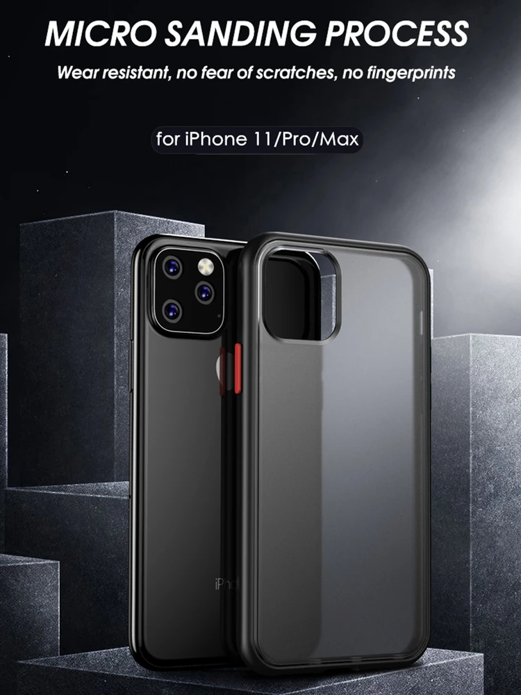 Для iPhone 11 чехол Magic Shadow IPAKY 11 Pro Чехол Цветные кнопки Мягкий Бампер ПК Гибридный противоударный Для iPhone 11 Pro Max чехол