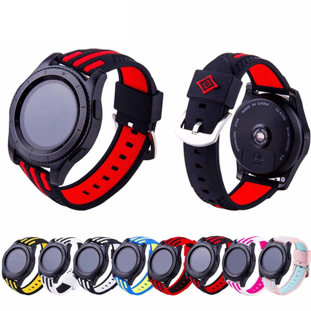 

22mm watch strap for Samsung Galaxy Watch 3 45mm Gear S3 Frontier band Silicone watchband bracelet Huawei watch GT 2-2e-pro 46mm