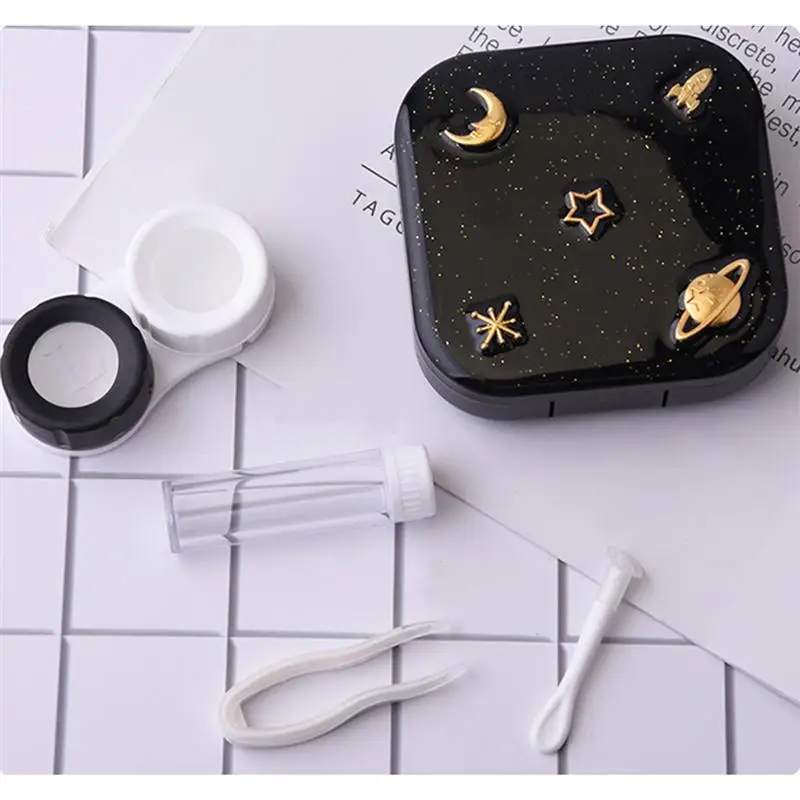 Портативный Футляр для контактных линз набор футляров пинцет присоска коробка