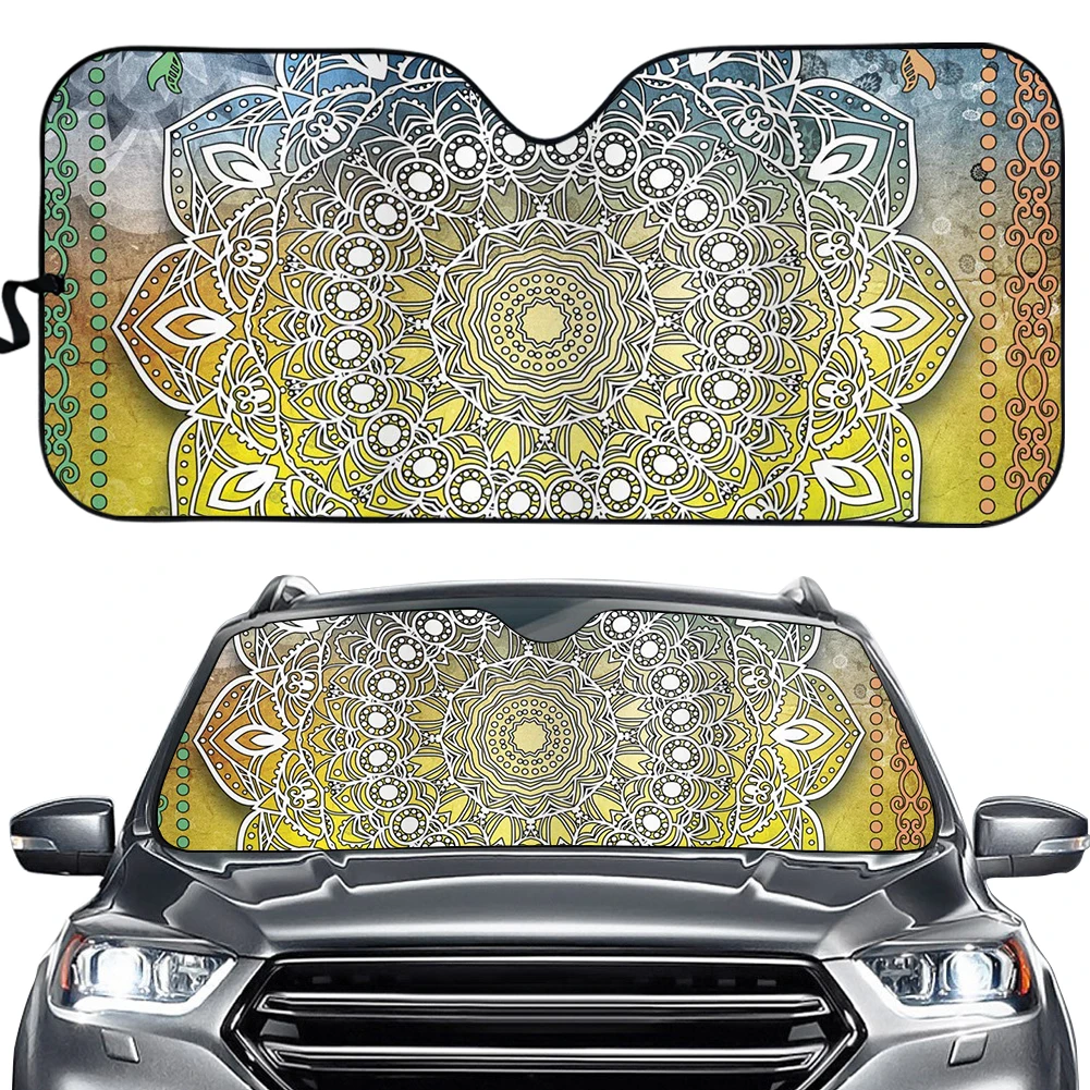 

PinUp Angel Gradient Polynesian Tribal Prints Stylish Car Winter Accessories 2021 New Car Window Sunshade Cover Auto Decor