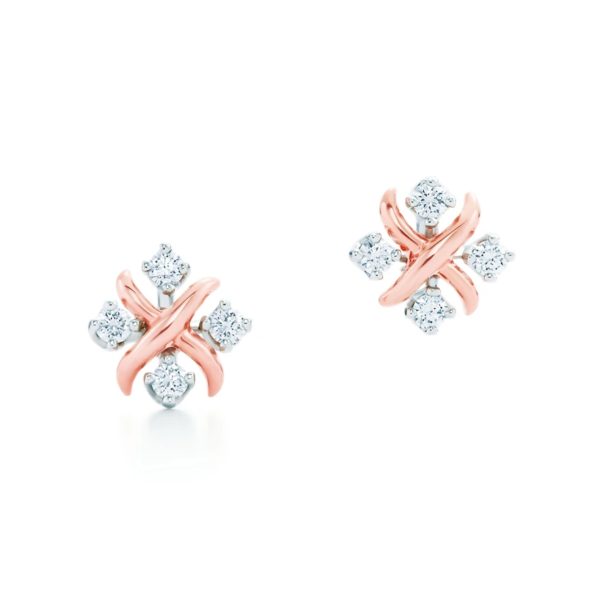 

Fashion cool hot style couple cross stud earrings