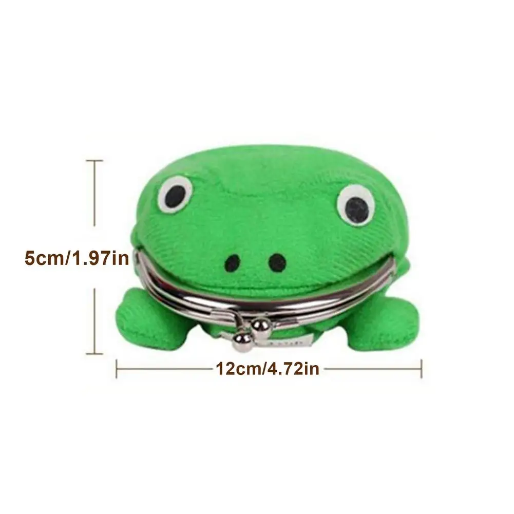

1 Pcs Kawaii Cute Green Frog Coin Bag Cosplay Props Plush Toy Purse Wallet Funny Gift Sundries Money Bag Toy