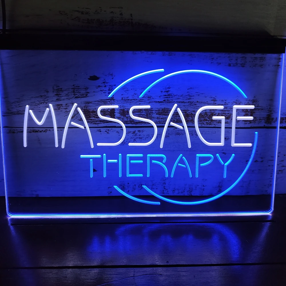 

SS090 Massage Therapy Body OPEN NEW Dual Color LED Neon Sign