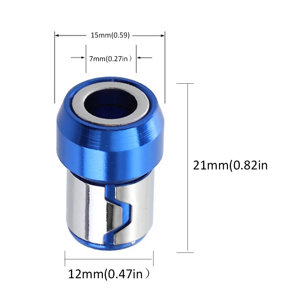 

3PCS 6.35mm Screwdriver Bit Head Magnetic Ring Metal Anti-Corrosion Strong Magnetizer Screws Ring Set Screw Magnetic Holder