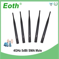 eoth 5pcs 4g lte antenna 5dbi sma male connector plug antenne router external repeater wireless modem antene