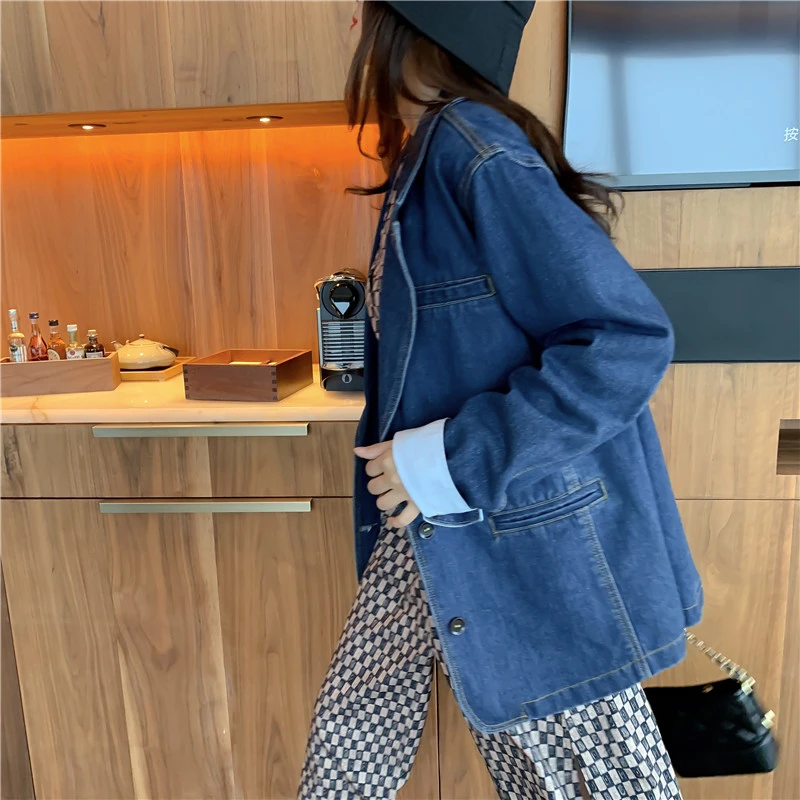 Новинка 2020 Весенняя джинсовая куртка для женщин офисный женский Джинсовый