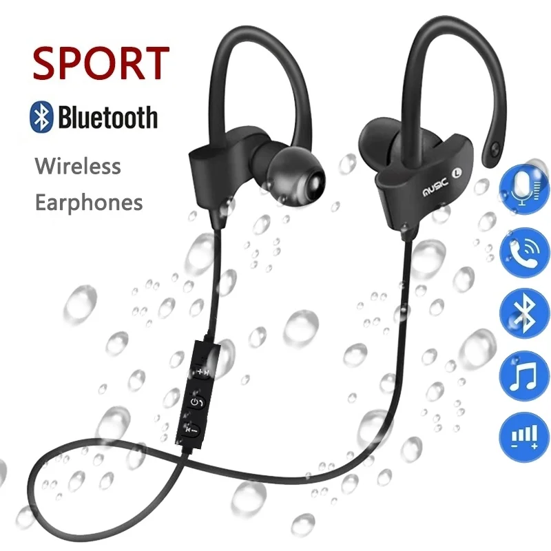 

Bluetooth Earphone Wireless Bluetooth Earphones Earloop Noise Cancelling Headset Neckband life Sport In-Ear For All Smart Phones